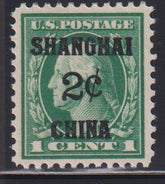 US Shanghai Overprints #K1 LH VF - XF